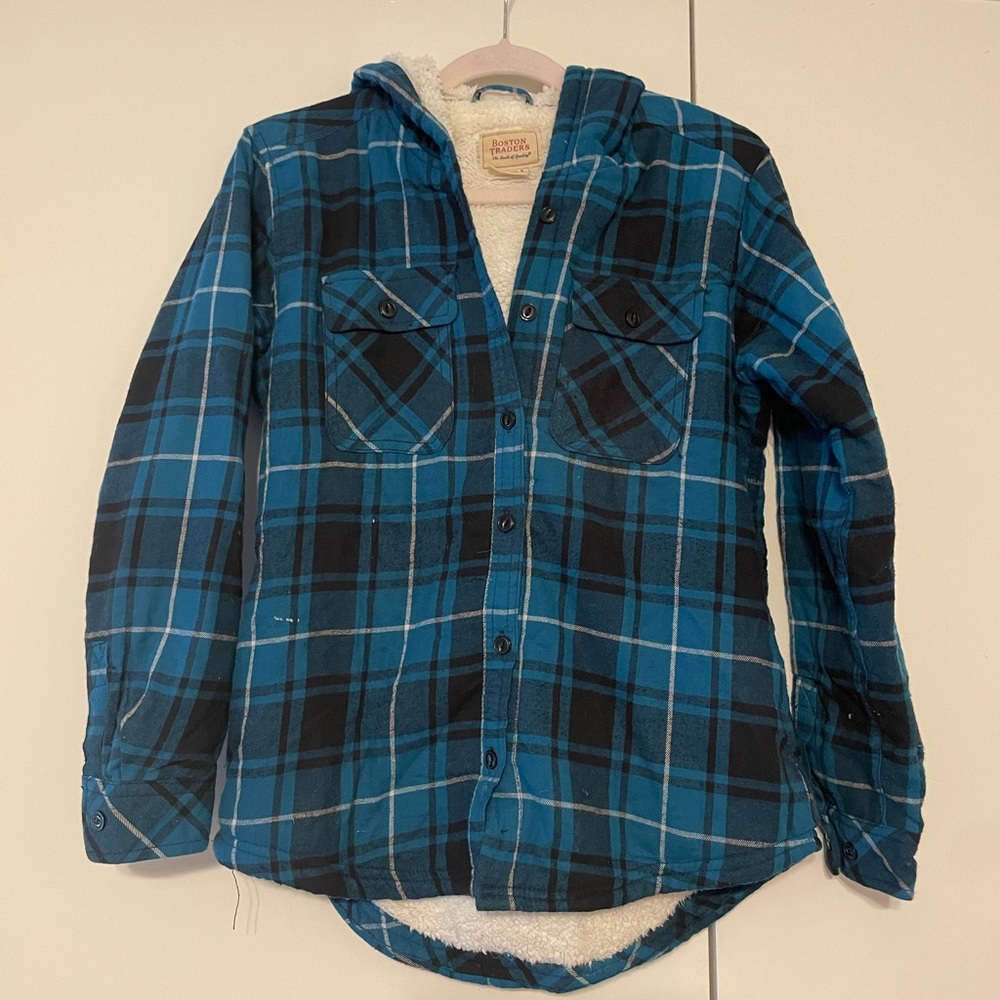 Blue Women’s Fleece Lined Flannel - Size S